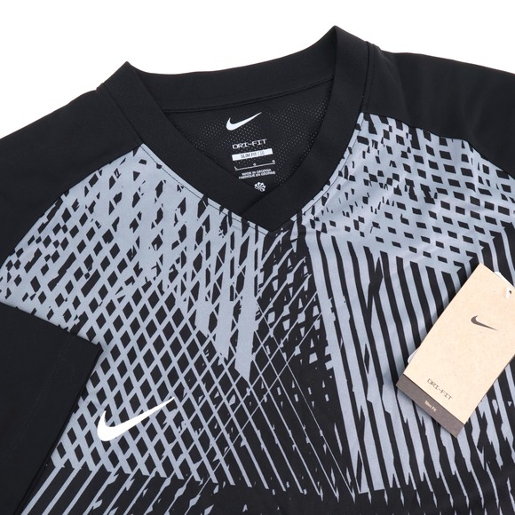 Nike Dri-FIT Slim Fit T-Shirt Black Gray Geometric Graphic Mens Large NEW - Picture 1 of 6